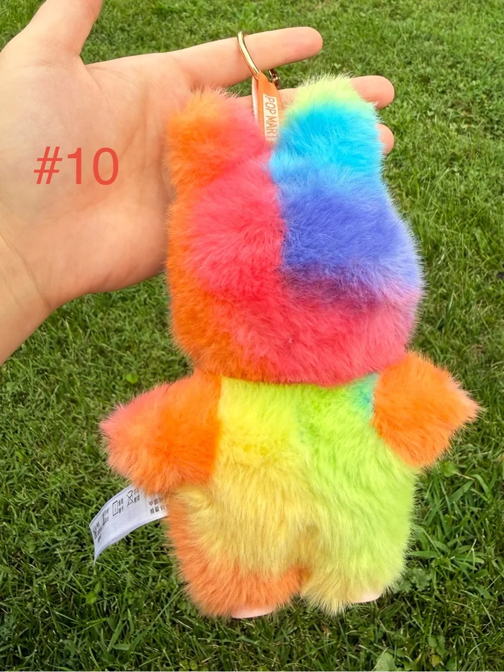Colorful Rainbow Labubu Toy Plush Monster Keychain-Kids Toy Stuffed Animal Charm